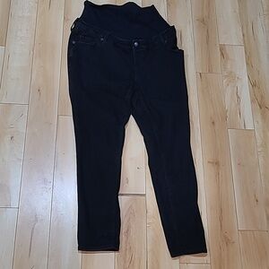 Old Navy maternity women's large Rockstar super skinny black jeans